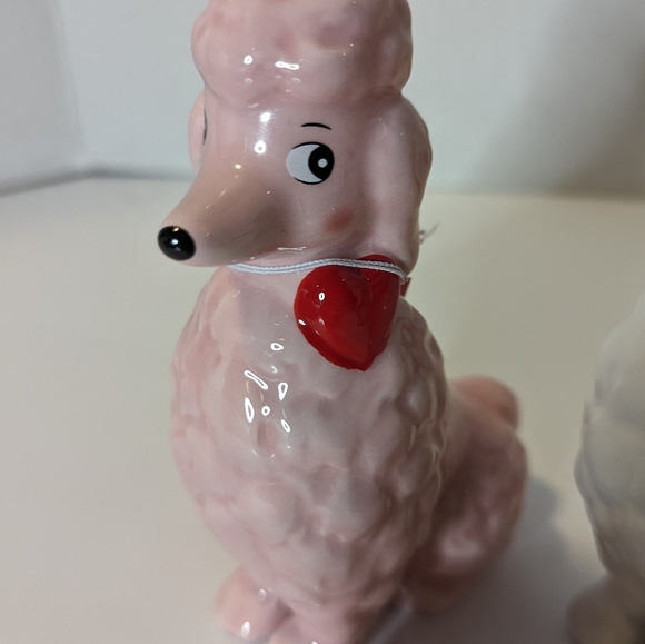 Target Spritz Valentine Poodle Set Pink & White Ceramic Dog Figure - Picture 6 of 9